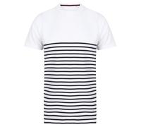 Front Row Short-Sleeve Breton Tag Free T (FR135) - Heavyweight Crew Neck T-Shirt