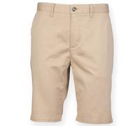 Front Row Stretch chino shorts - Mens, 97% Cotton, Flat front chino short