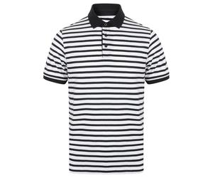 Front Row Striped Jersey polo shirt - Stretch ribbed collar and cuffs