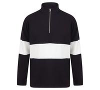 Front Row Unisex Adult Panelled Quarter Zip Jumper / N/A N/A RW9650