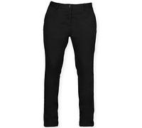 Front Row Womens/Ladies Cotton Rich Stretch Chino Trousers (2XL) (Black)