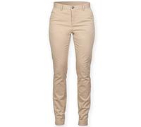 Front Row Womens/Ladies Cotton Rich Stretch Chino Trousers (S) (Stone)