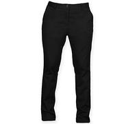 Front Row Womens/Ladies Cotton Rich Stretch Chino Trousers (XL) (Black)