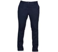 Front Row Women's Stretch Chinos Lightweight Flat Front Casual Trousers