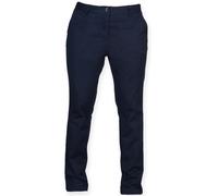 Front Row Women's stretch chinos - Womens, 97% Cotton, Flat front chino trouser