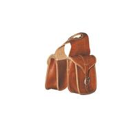 Front saddle bag for horse in leather Lakota