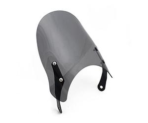 Front Screen Wind Deflectors For Universal Motorcycle Windshield Round Lights Street Windscreen Screen Fairing Instrument Visor Windscreen(Zwart)
