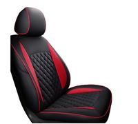 Front Seat Cover 1PCS Driver Seat Covers Leather Custom Non-Slip Car Pads For BMW E39 1995-1999 2000 2001 2002 2003 2004(Black Red 4pcs,Standard)