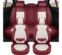 Front Seat Cover For Nissan For Versa Car Seat Cover Full Set PU Leather Protector Universal Interior Decoration Accessories(WINE RED)