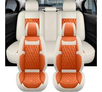 Front Seat Cover Luxury Leather Car Seat Protector Cover Universal Interior Accessories For Nissan For X-Trail T31(White Yellow)