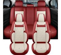 Front Seat Cover Luxury Leather Car Seat Protector Cover Universal Interior Accessories For Nissan For X-Trail T31(Red White)