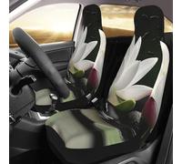 Front Seat Protector Covers Set Of 2 Universal Car Seat Covers Elastic Breathable Lotus And Black Zen Stones Seats Cushion Pad For Cars Easy To Install Cover Set Accessories Auto Trucks Van Suv