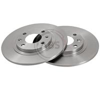 Front Set 2x Brake Discs A.B.S. 15414 for Peugeot/Citroen 405/305/BX (77-99)