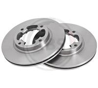 Front Set 2x Brake Discs A.B.S. 15653 for Subaru Justy 1984-1995 Sumo 1986-2000