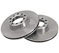 Front Set 2x Brake Discs A.B.S. 15781 for Mercedes 500- (W126)/300- (W126) (80-9