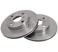 Front Set 2x Brake Discs A.B.S. 15895 for Toyota Corolla (92-01)