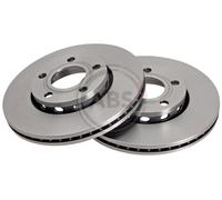Front Set 2x Brake Discs A.B.S. 15936 for Audi 200/100/Quattro (82-91)
