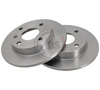 Front Set 2x Brake Discs A.B.S. 15965 for Ford Fiesta/Escort/Orion (90-97)