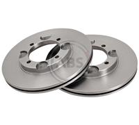 Front Set 2x Brake Discs A.B.S. 16160 for Hyundai Lantra/Elantra (90-00)