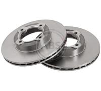 Front Set 2x Brake Discs A.B.S. 16321 for PERODUA/Daihatsu Nippa/Cuore/Domino/85