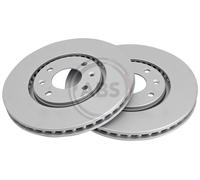 Front Set 2x Brake Discs A.B.S. 16649 for Peugeot/Citroen 406/Xantia (96-04)