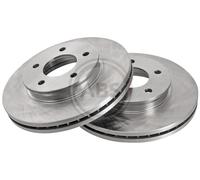 Front Set 2x Brake Discs A.B.S. 16676 for Mazda MPV (88-99)