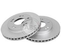 Front Set 2x Brake Discs A.B.S. 16864 for Mitsubishi/PLYMOUTH Eclipse/Laser (89-