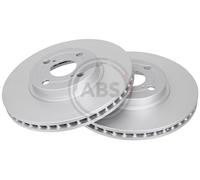 Front Set 2x Brake Discs A.B.S. 17544 for Toyota Corolla (04-07)