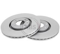 Front Set 2x Brake Discs A.B.S. 17590 for Peugeot/Citroen 3008/207/307/C4 (04-16