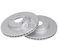 Front Set 2x Brake Discs A.B.S. 17659 for Honda Civic/FR-V/Stream (01-21)