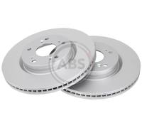 Front Set 2x Brake Discs A.B.S. 18310 for Honda Civic (18-21)