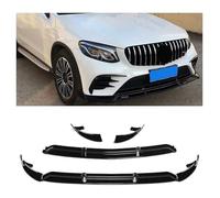 Front Splitter Lip For Benz GLC Klasse X253 2016-2019 Car Front Bumper Lip Chin Spoiler Carbon Fiber Look Diffuser Diffusor