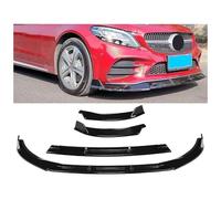 Front Splitter Lip For Benz W205 Class C Sport 2019-2020 Car Front Bumper Lip Chin Spoiler Carbon Fiber Look Diffuser Diffusor