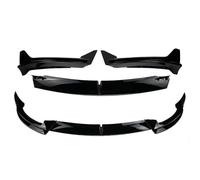 Front Splitter Spoiler For Tesla For Model Y 2020-2024 For Model 3 2017-2023 Front Bumper Lip Splitter Spoiler V Style(MY Bright Black)