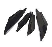 Front Spoiler 4PCS Car Front Side Bumper Canards Splitter Fin Valence Spoiler Guards Accessories For Mitsubishi For Lancer 2008-2017 Splitter(Black)