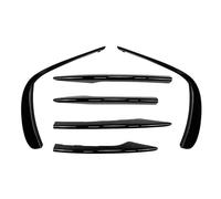 Front Spoiler Body Kit Front Bumper Air Vent Trim For Mercedes For Benz E Class W213 E260 E300 2021-2023 Fog Lamp Spoiler Intake Frame Splitter Brow(Glossy Black)