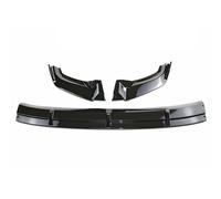 Front Spoiler For VW For Tiguan For L 2017-2020 Auto Front Bumper Spoiler Front Shovel Lip Splitter Diffuser PP Protect Body Kit Exterior Decoration Car Front Bumper Lip(Gloss Black)