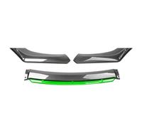 Front Spoiler Lip Universal Front Bumper Lip Body Kit Spoiler Decorative Strip Bumper Canard Lip Splitter 3-section Accessori Front Bumper Spoiler Trim Set(Carbon and Green)