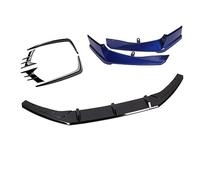 Front Spoiler Splitter For Accord 10th Gen 2018-2020 Bumper Spoiler Lip & Side Splitter Corner Cover & Fog Light Brow Frame Trim(Blue)