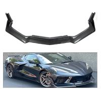 Front Spoiler Splitter For Chevrolet For Corvette C8 2 Door Z51 Stingray STG 3 2020 2021 2022 2023 2024 Car Front Bumper Spoiler Lip Splitter Glossy Black Carbon Look Front Bumper Spoiler(Carbon Fiber