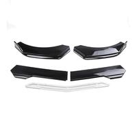 Front Spoiler Universal Car Front Bumper Lip Shovel Spoiler Diffuser Body Modification Anti-collision Scratch Resistance Front Bumper Lip(A Black White)