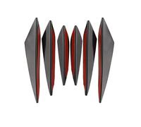 Front spoiler Universal Front Bumper Lip Decoration 4/6pcs Diffuser Splitter Fins Body Spoiler Canards Valence Chin Bumper Splitter(6PCS Black)