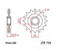 JTSPROCKETS JTF715.13 Chain Pinion