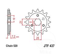JTSPROCKETS JTF437.14 Chain Pinion