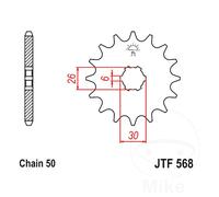 Front Sprocket 18 Tooth 530 Pitch Fits Yamaha Xs 650 1975 - 1981