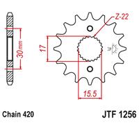 FRONT SPROCKET 332 13 HONDA CRF 50F '04-'12, XR 50 '00-'03 (33213JT) (CHAIN 420)