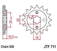 FRONT SPROCKET 720 13 CAGIVA 125 W8/FRECCIA/PLANET/MITO/RAPROR '85-10' (72013JT)