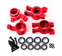 Front Steering Blocks Knuckles & Rear Stub Axle Carrier with Bearing for Trax 1/8 4WD Sledge(Red)