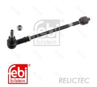 febi bilstein 21450 Tie Rod with end fitting and lock nut, pack of one