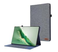 Front Support Tablet Case Suitable For Huawei Honor Magicpad 2 12.3inch ROD2-W09 2024 Soft Fabric Flip Stand Cover(Blue)